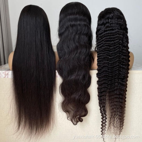 Body Wave 5x5 Transparent Lace Closure Human Hair Wig For Black Women Natural Color Brazilian Virgin Human Hair Lace Wig Vendors